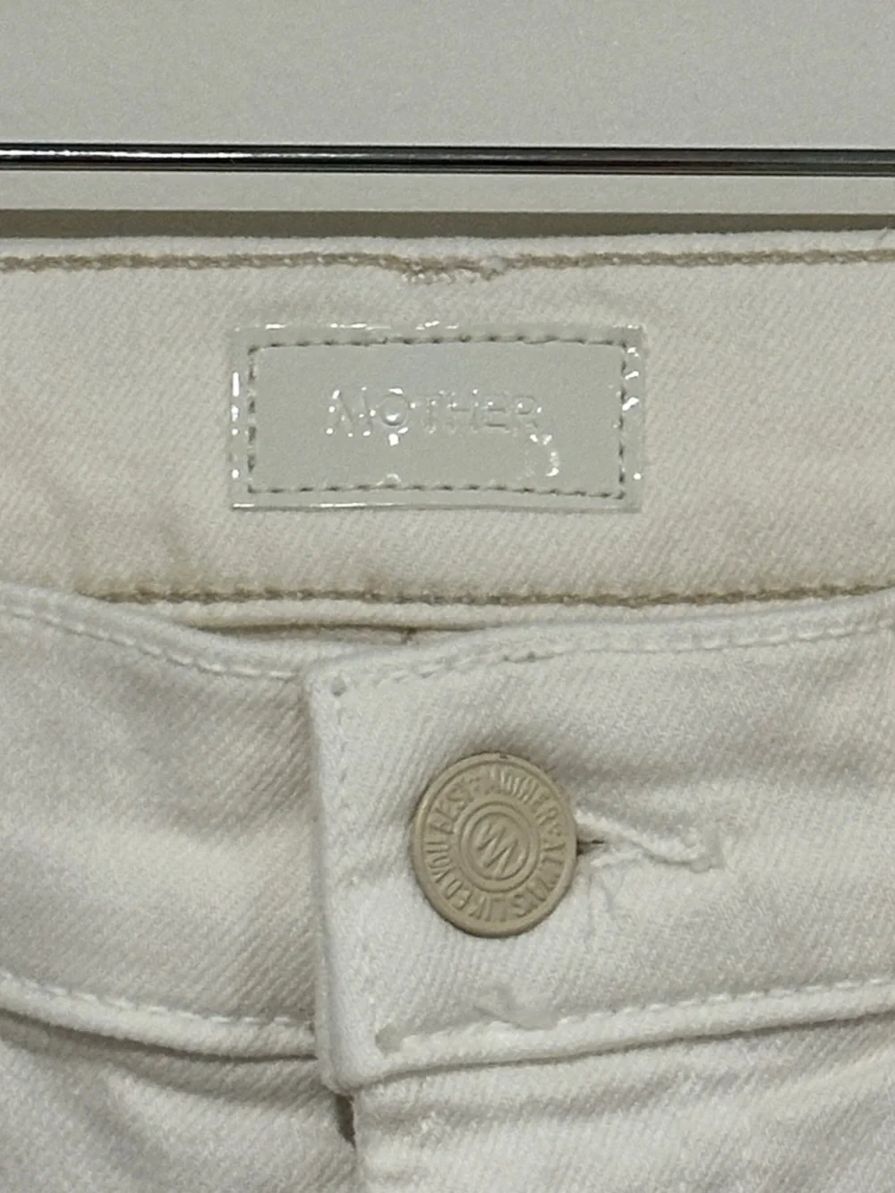 Mother The Insider Crop Step Fray Jeans Cream Puffs - Picture 6 of 13